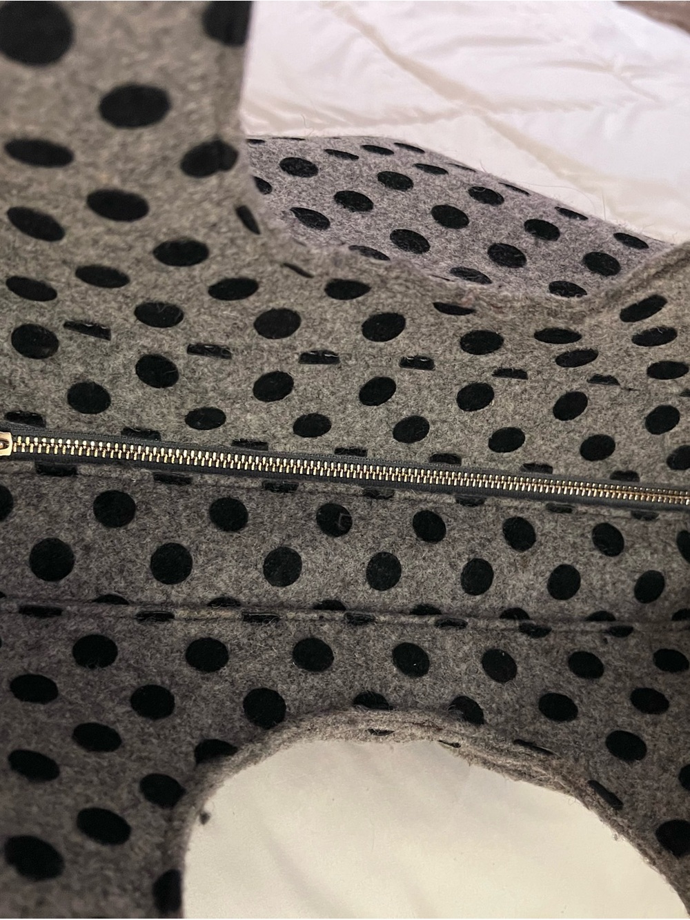 kate spade Gray and Black Polka Dot Bow Shoulder Bag - Picture 6 of 6